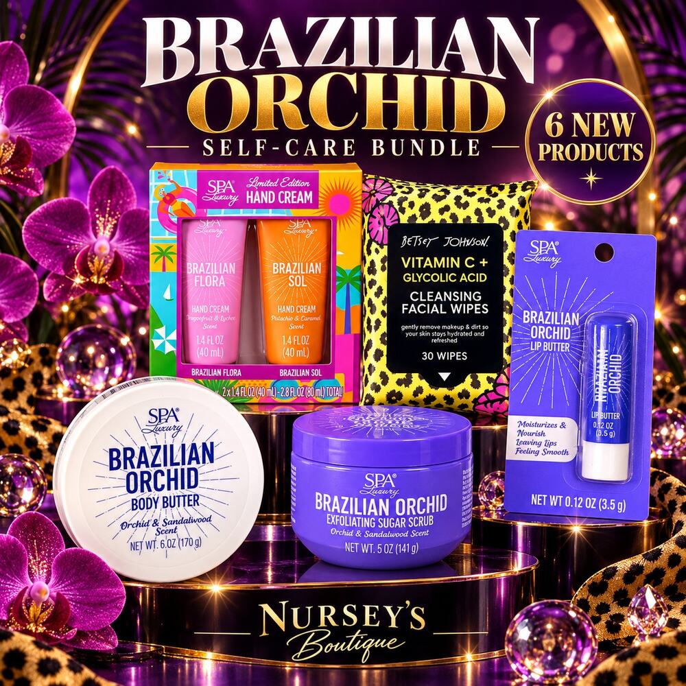 Spa Luxury Brazilian Orchid Body Care Betsey Johnson Gift Bundle NWT